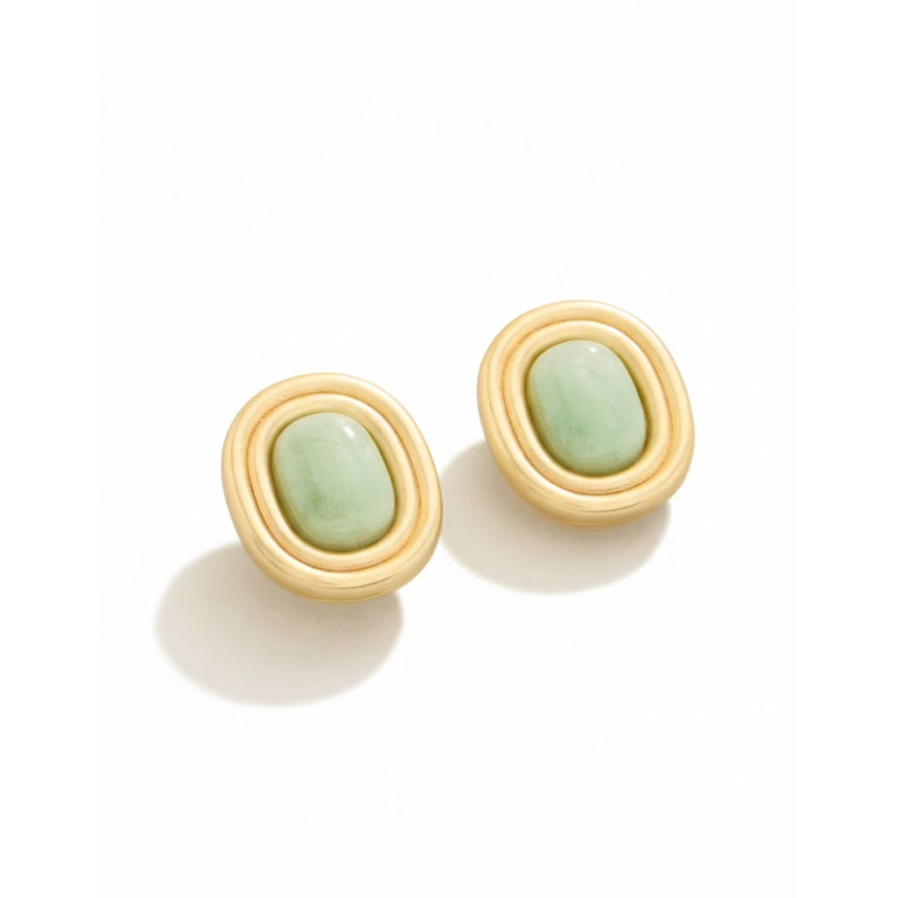 Spartina Castillo Stud Earrings - Green Aventurine