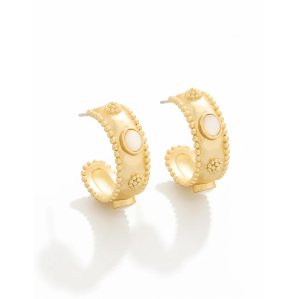 Spartina Mercer House Hoop Earrings - Mother-of-Pearl