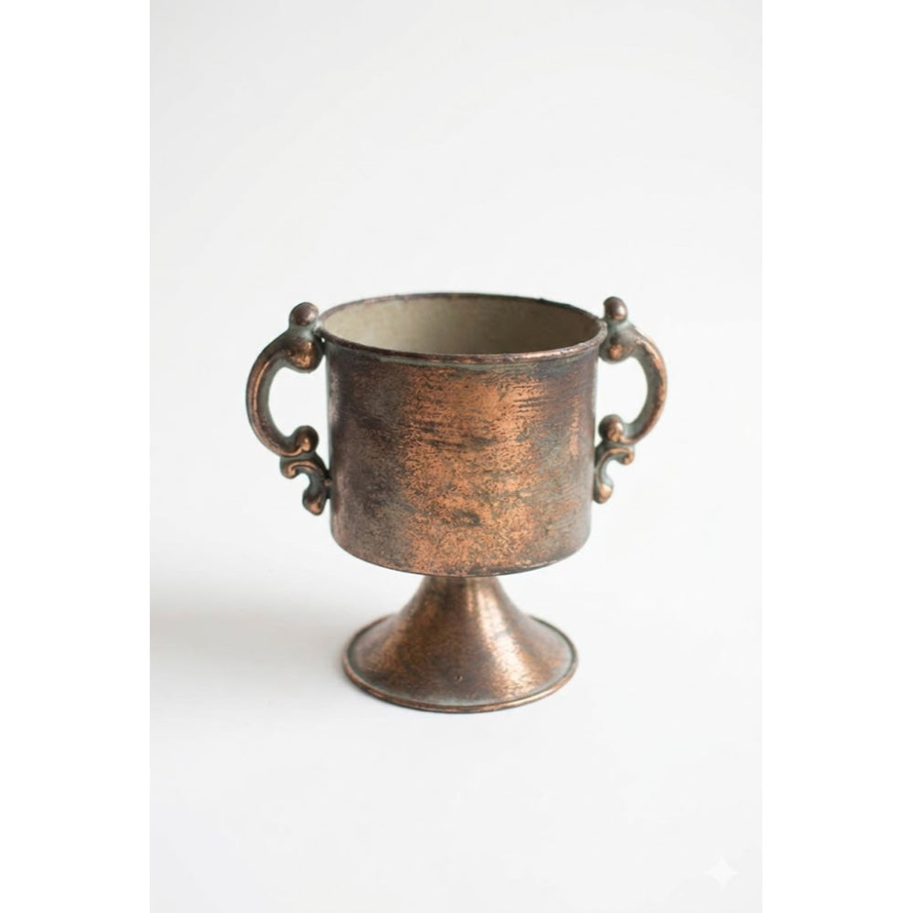 Kalalou Antique Copper Finish Planters with Handles