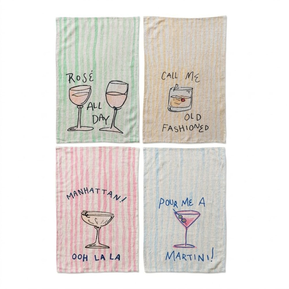 Hazel Mazel Linen Blend Cocktail Tea Towel
