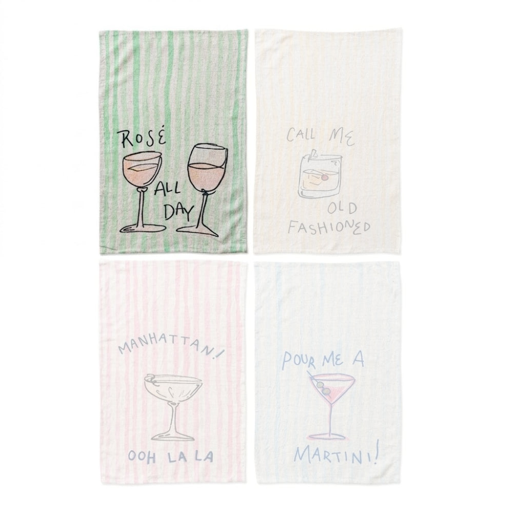 Hazel Mazel Linen Blend Cocktail Tea Towel