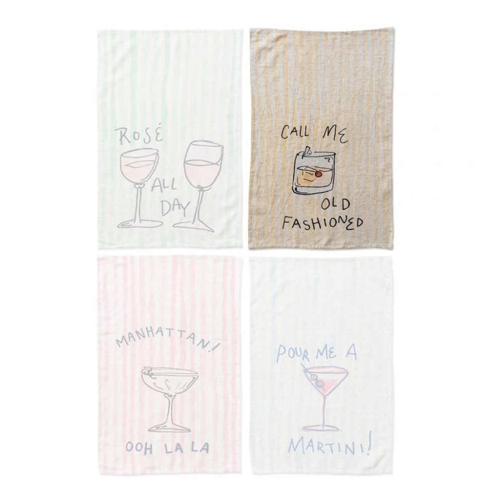 Hazel Mazel Linen Blend Cocktail Tea Towel