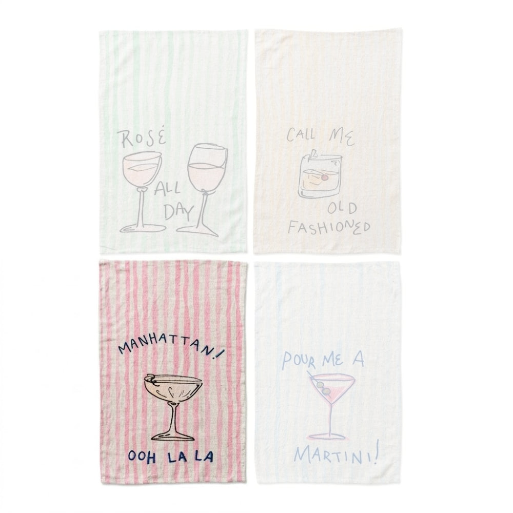 Hazel Mazel Linen Blend Cocktail Tea Towel