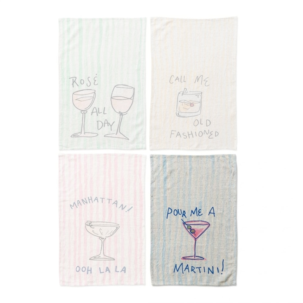 Hazel Mazel Linen Blend Cocktail Tea Towel
