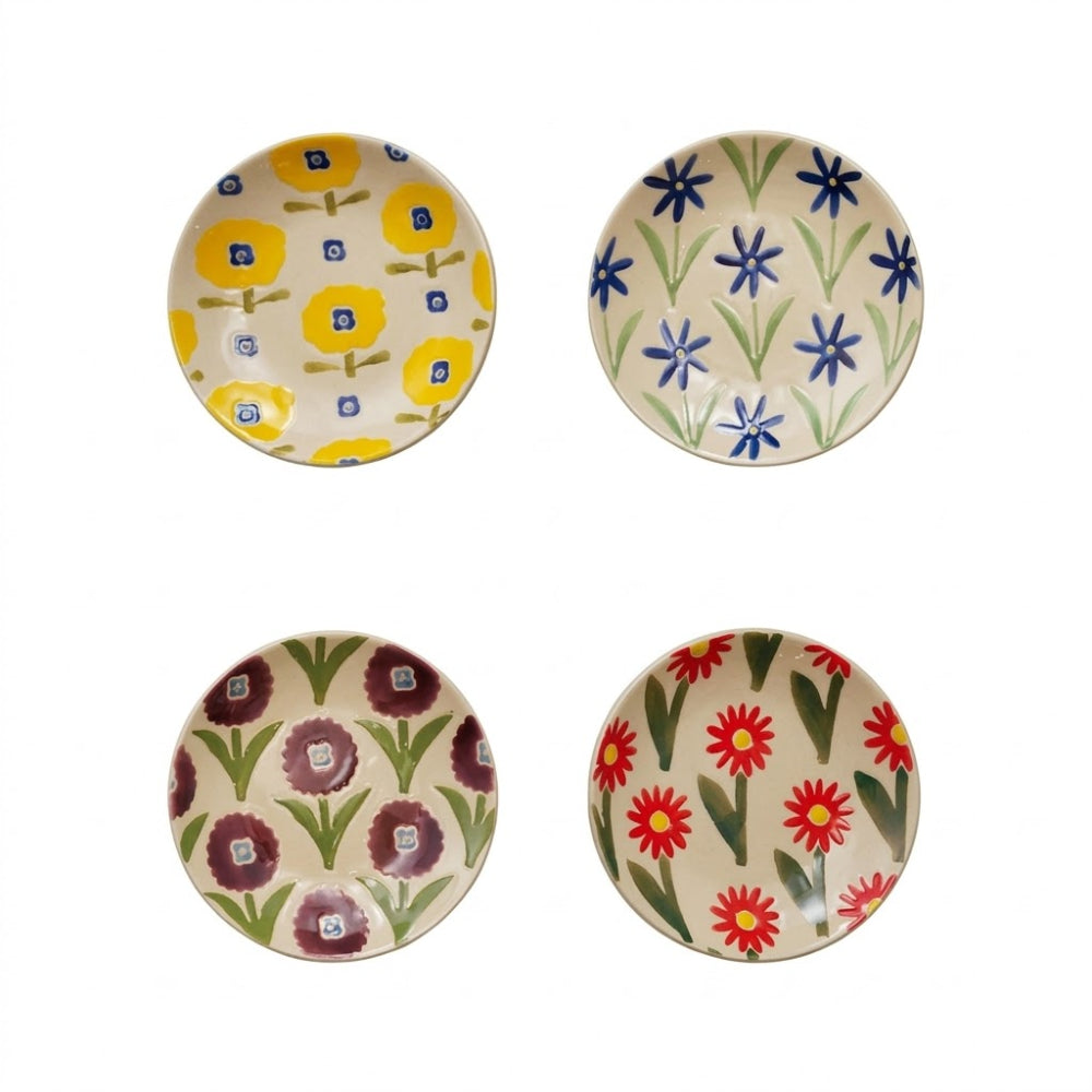 Hazel Mazel 5" Hand-Painted Flower Plates