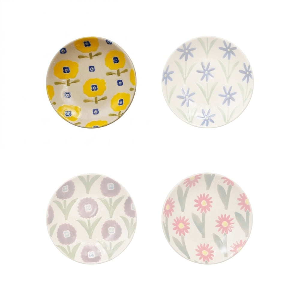 Hazel Mazel 5" Hand-Painted Flower Plates