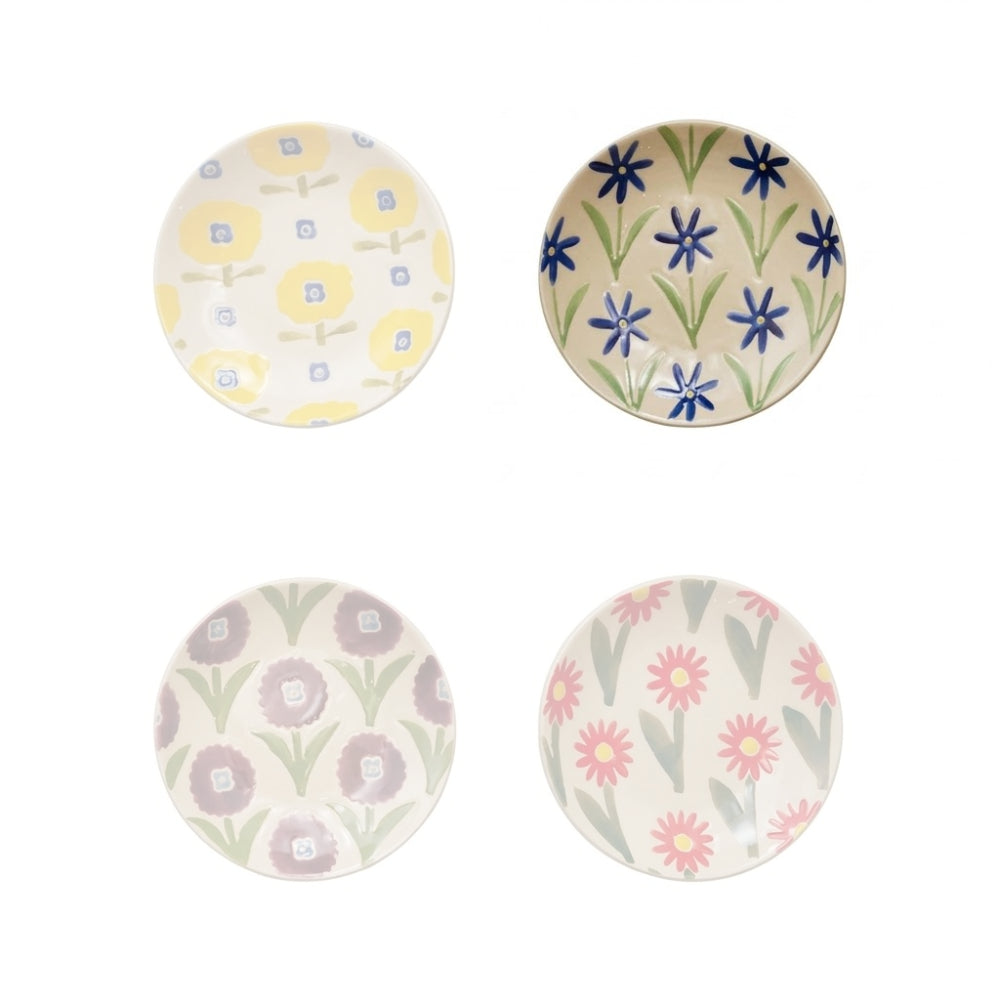 Hazel Mazel 5" Hand-Painted Flower Plates
