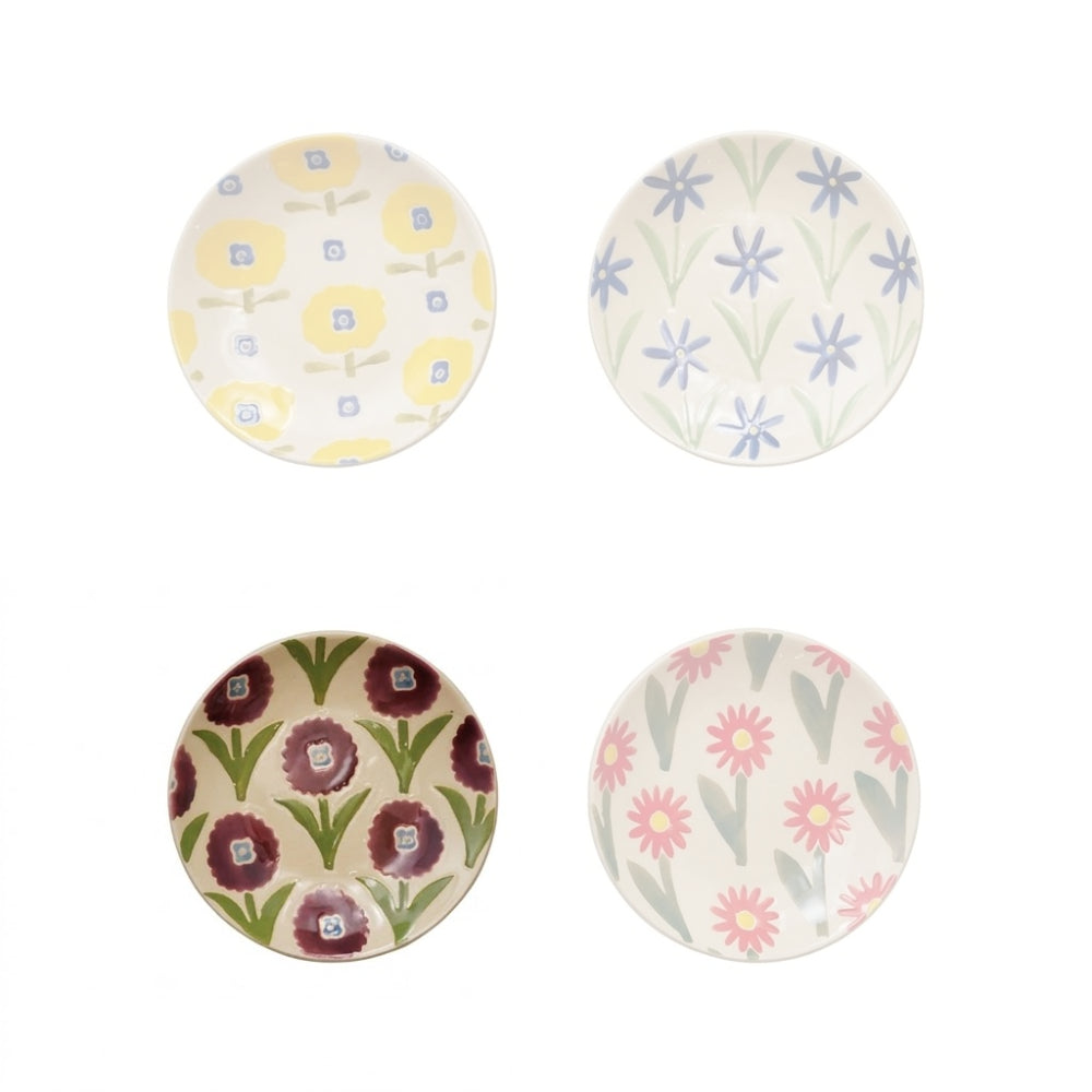 Hazel Mazel 5" Hand-Painted Flower Plates