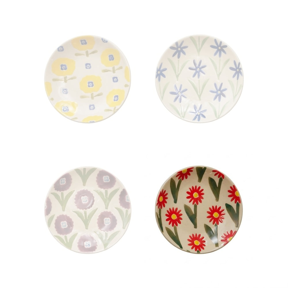 Hazel Mazel 5" Hand-Painted Flower Plates