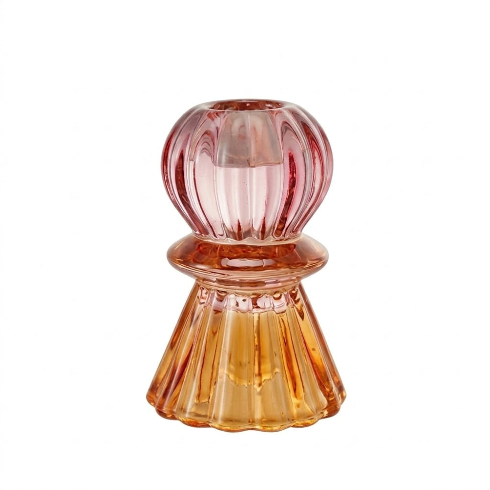 Hazel Mazel Glass Taper Candle Holder