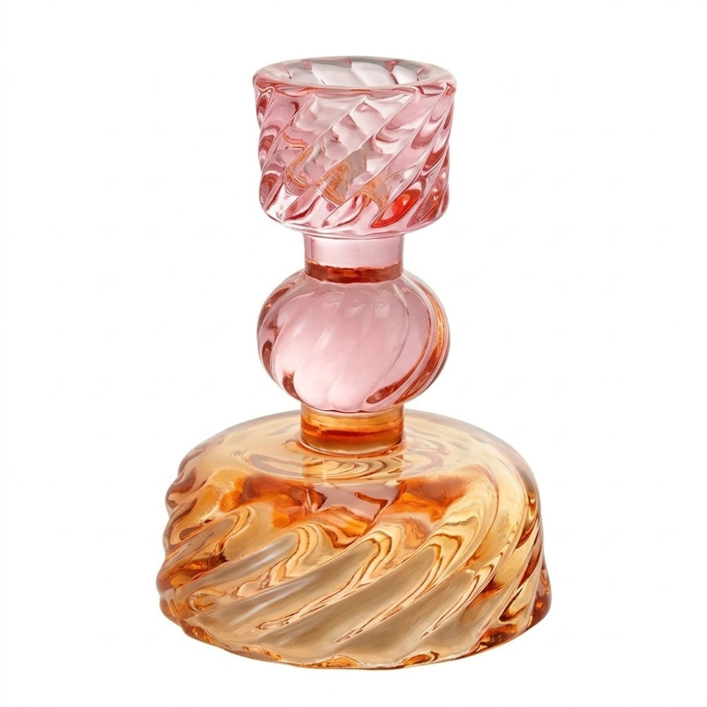 Hazel Mazel Glass Taper Candle Holder