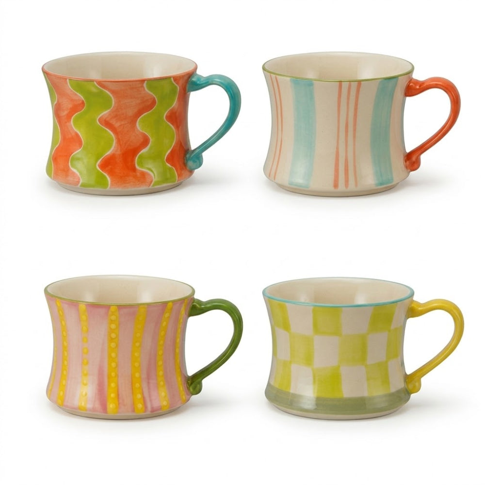 Hazel Mazel Stoneware Mug with Pattern