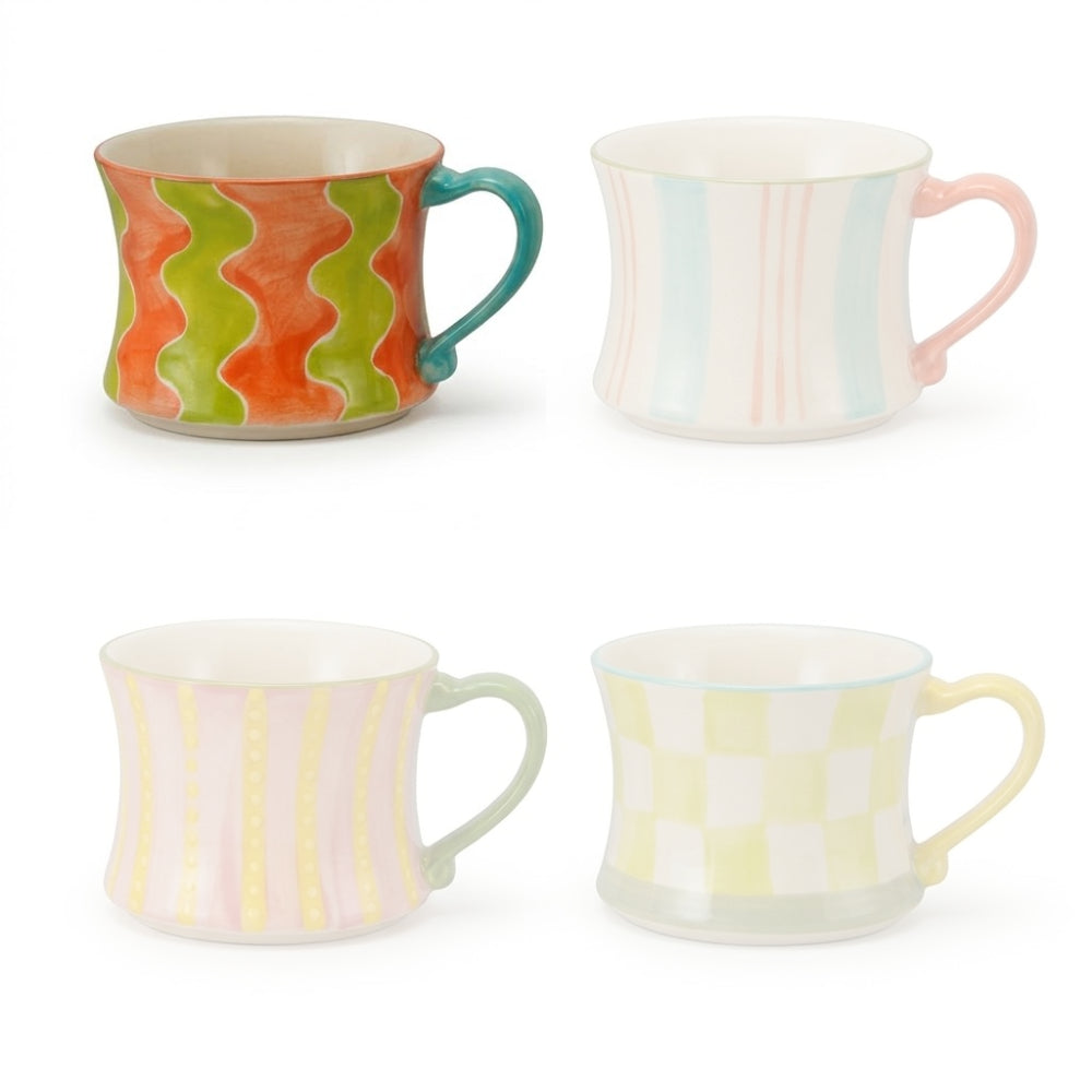 Hazel Mazel Stoneware Mug with Pattern