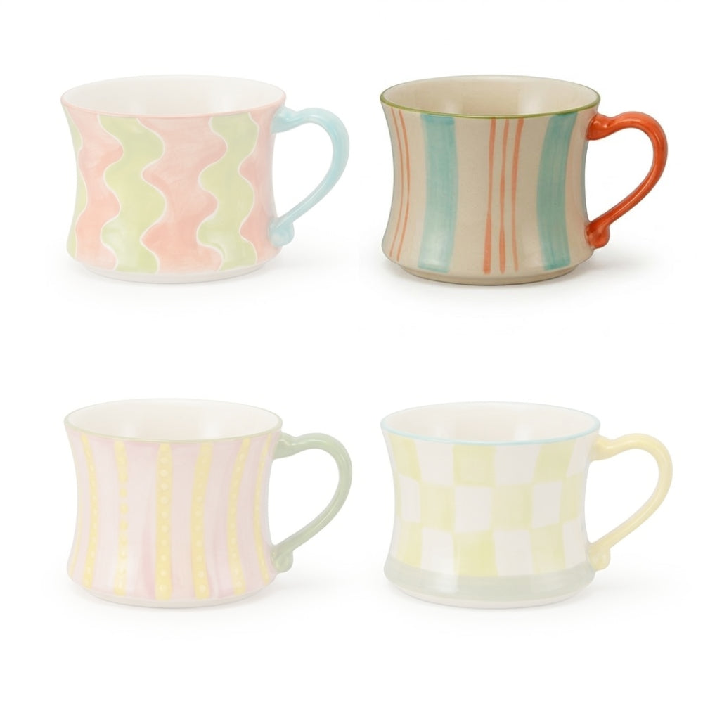 Hazel Mazel Stoneware Mug with Pattern