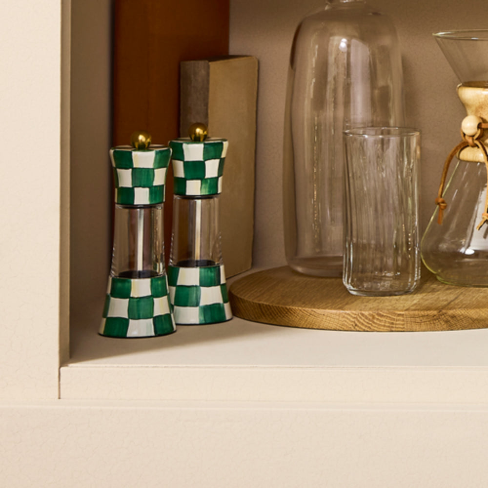 MacKenzie-Childs Emerald Check Grinder
