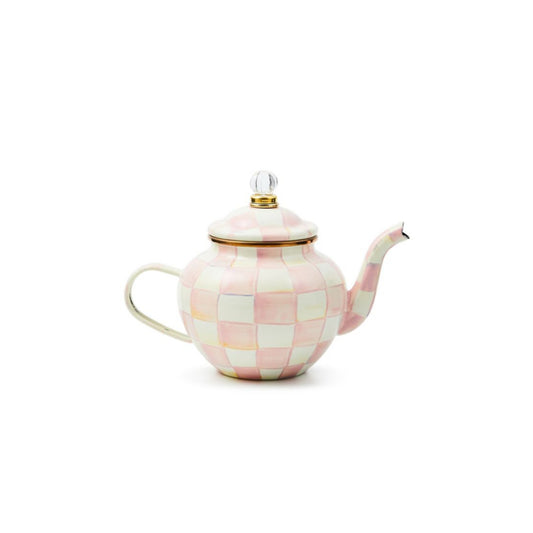 MacKenzie-Childs Rosy Check 4 Cup Teapot