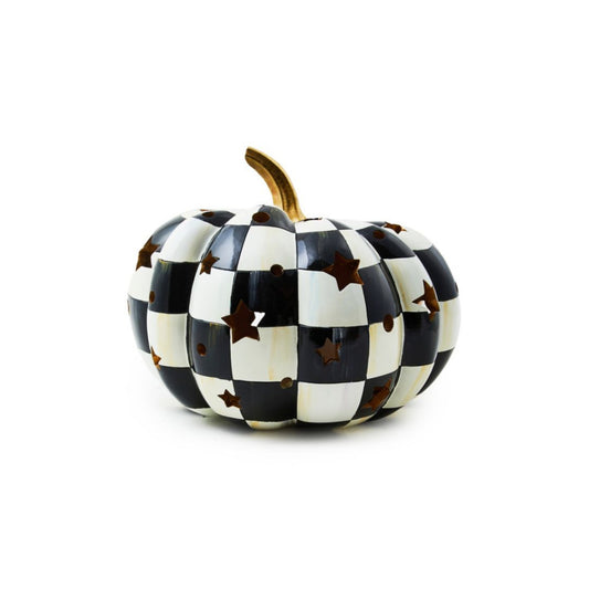 MacKenzie-Childs Courtly Check Illuminated Star Pumpkin