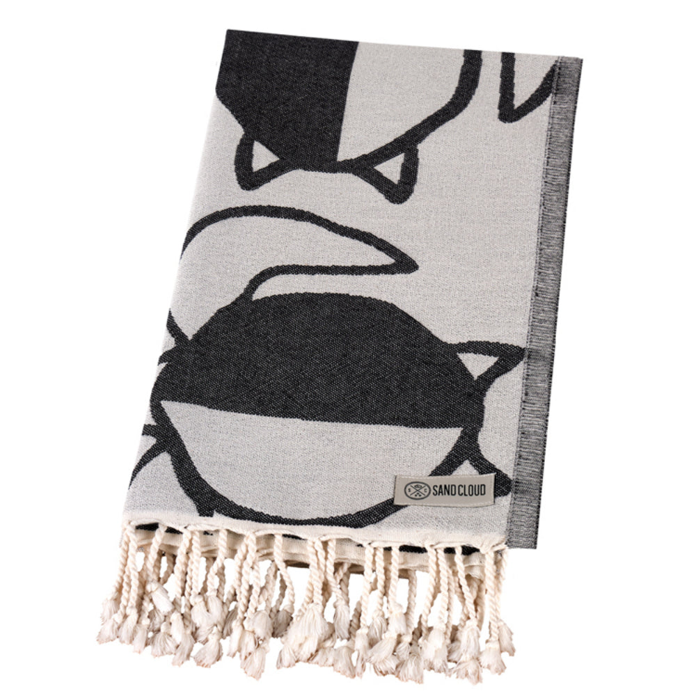 Sand Cloud Turtle Checkers Beach Towel