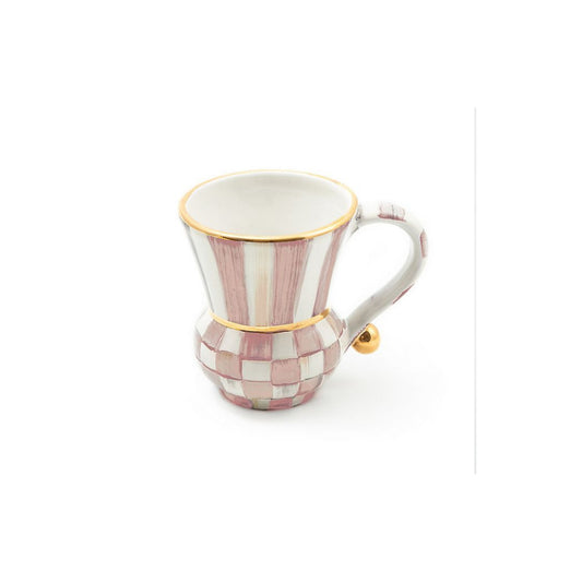 MacKenzie-Childs Rosy Check Ceramic Mug