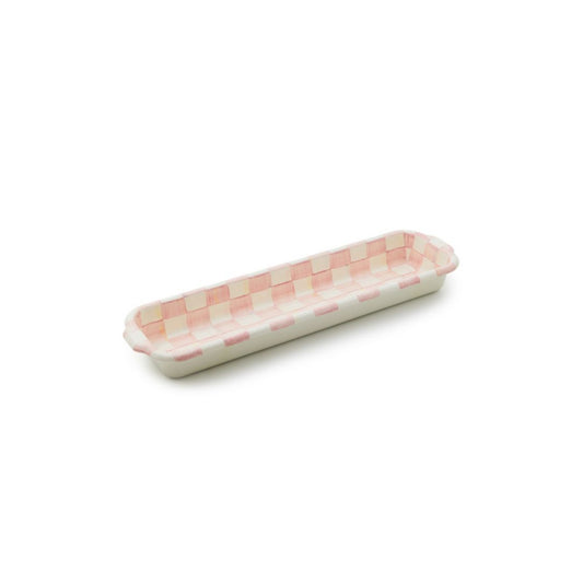 MacKenzie-Childs Rosy Check Baguette Dish