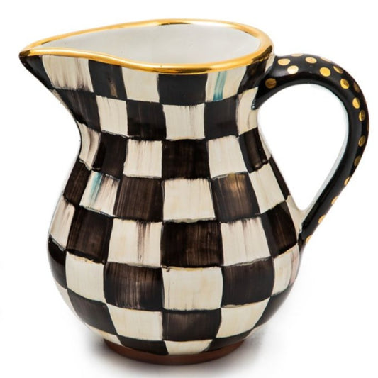 MacKenzie-Childs Courtly Check Portly Pitcher