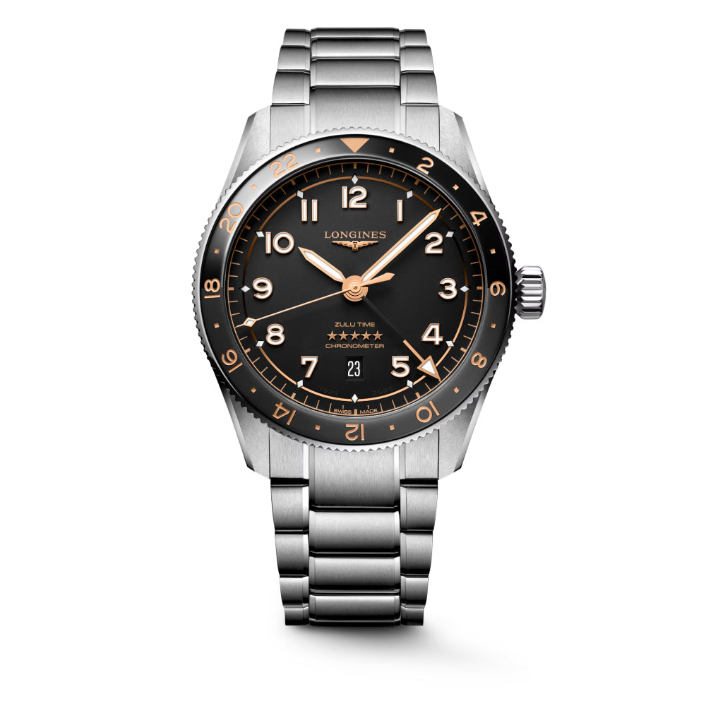 Longines Spirit Zulu Time 42mm Automatic Watch