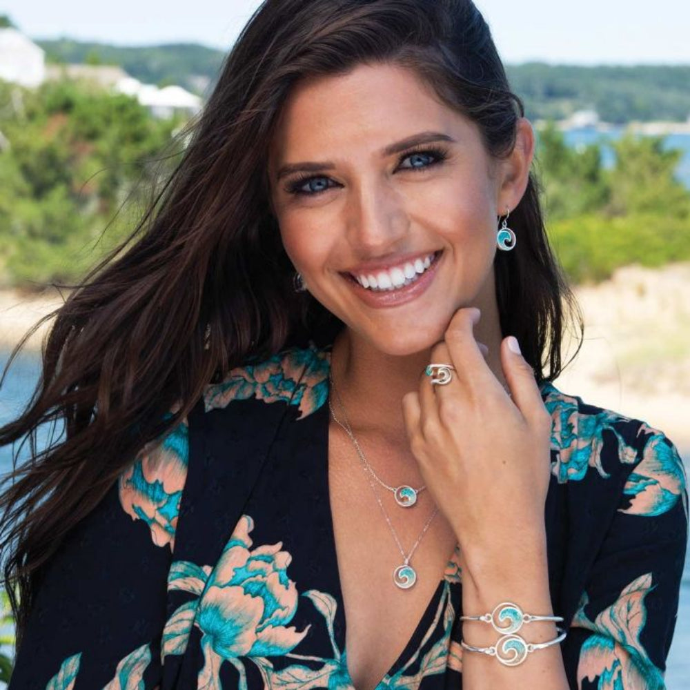 Dune Wave Bracelet - Turquoise Gradient - 7"