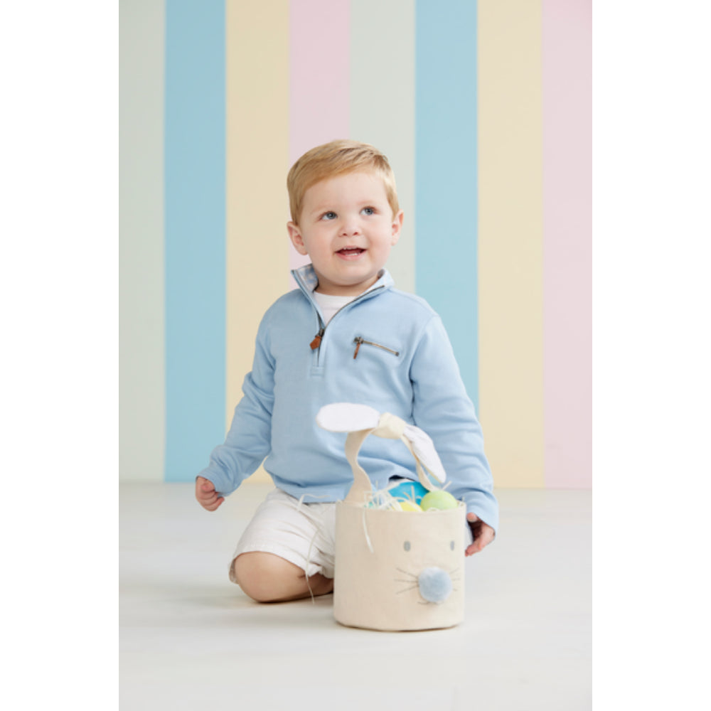 Mud Pie Blue Toddler Quarter Zip
