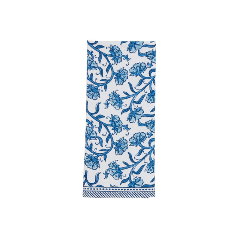 Mud Pie Blue Floral Towel