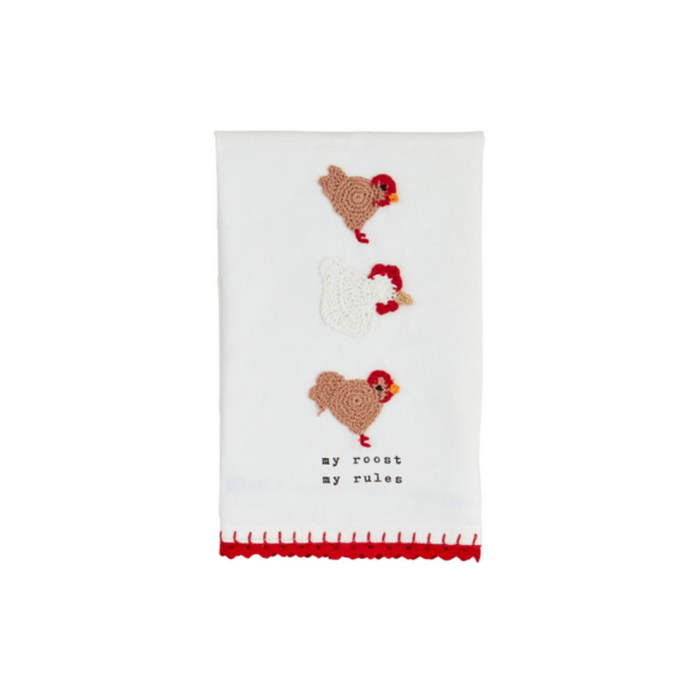 Mud Pie Farm Animal Crochet Towel