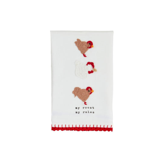 Mud Pie Farm Animal Crochet Towel