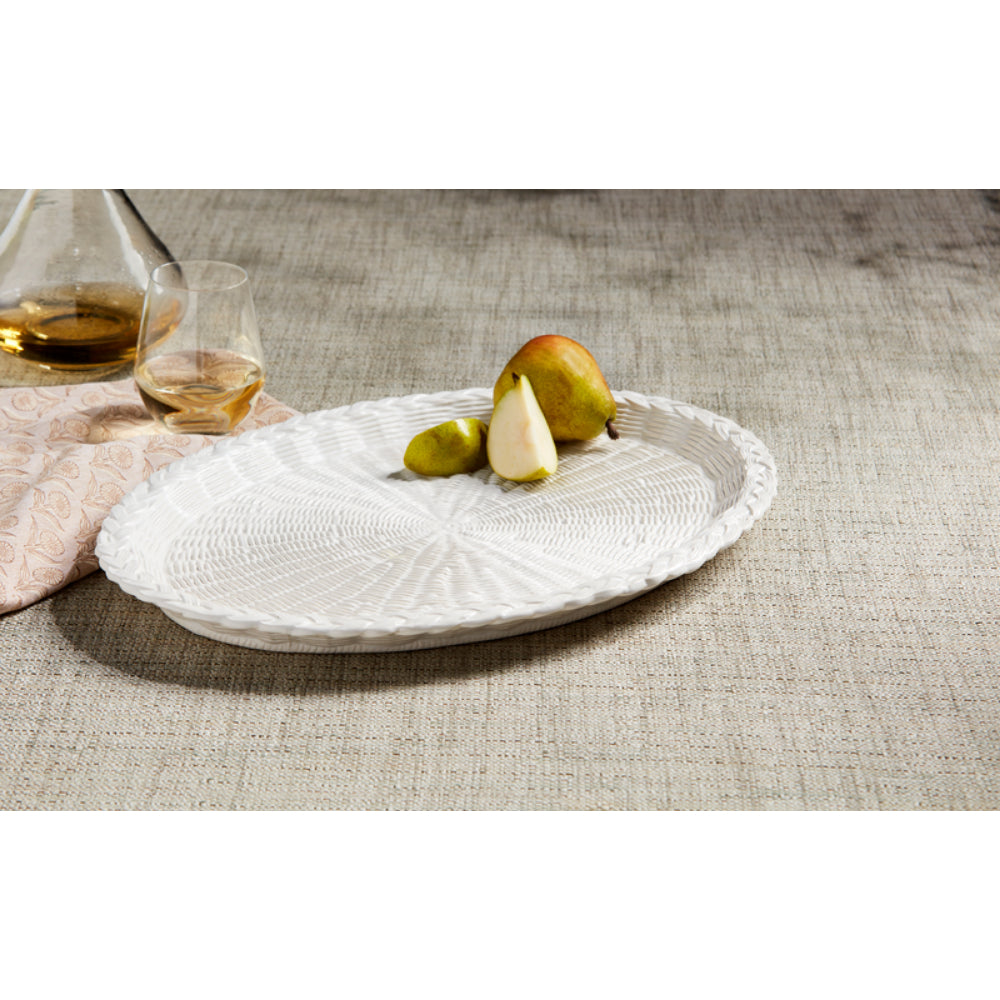 Mud Pie Woven Ceramic Platter