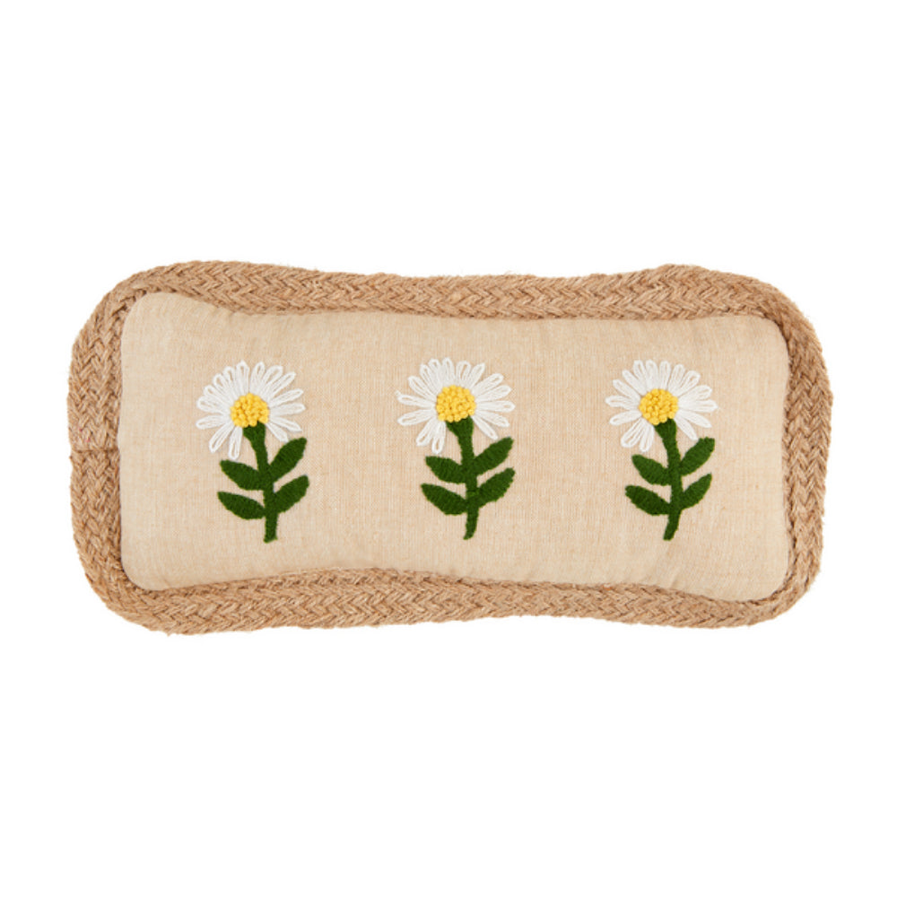 Mud Pie Flower Embroidered Pillow