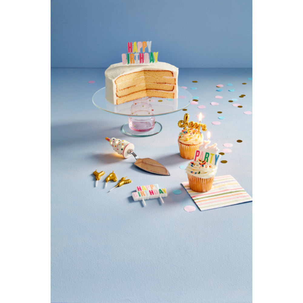 Mud Pie Glass Birthday Cake Stand