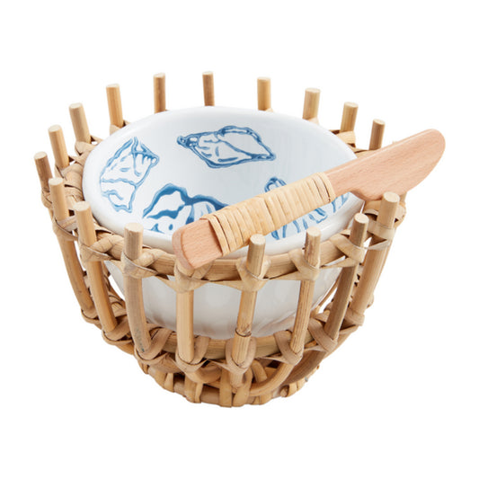 Mud Pie Sea Woven Tidbit Set