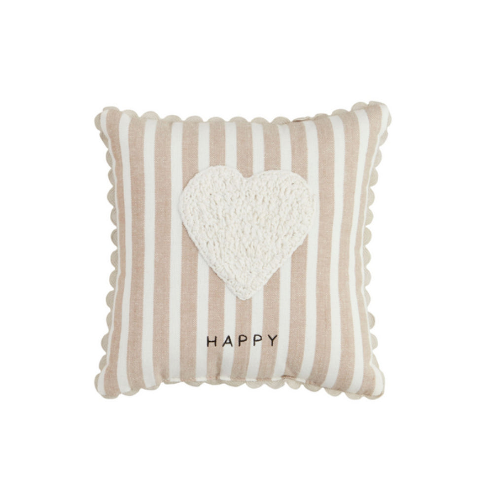 Mud Pie Happy Crochet Mini Pillows