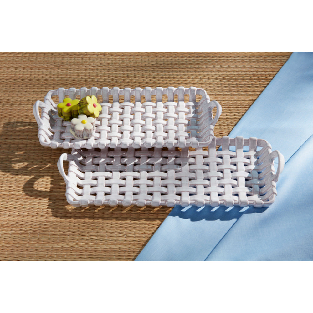 Mud Pie Nested Basket Weave Trays - Thumbnail 4