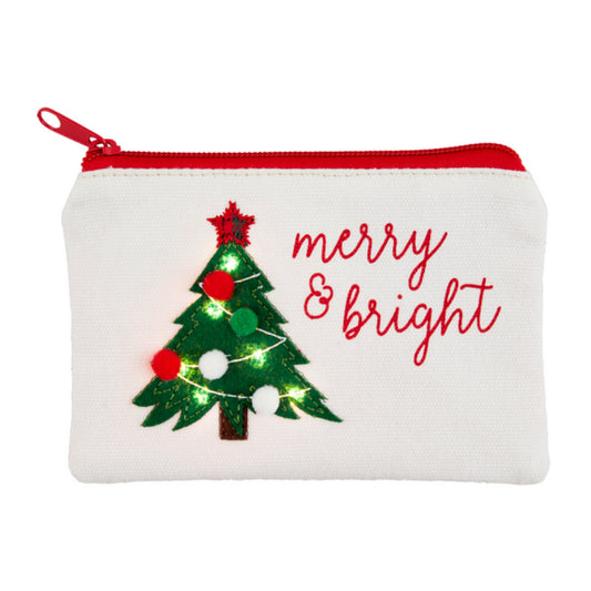 Mud Pie Christmas Light-Up Pouch