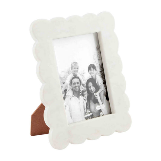 Mud Pie Scalloped Marble Frame