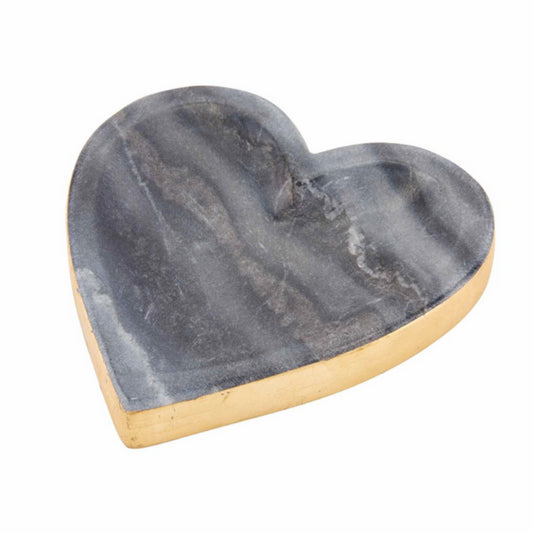 Mud Pie Marble Foil Heart Tray