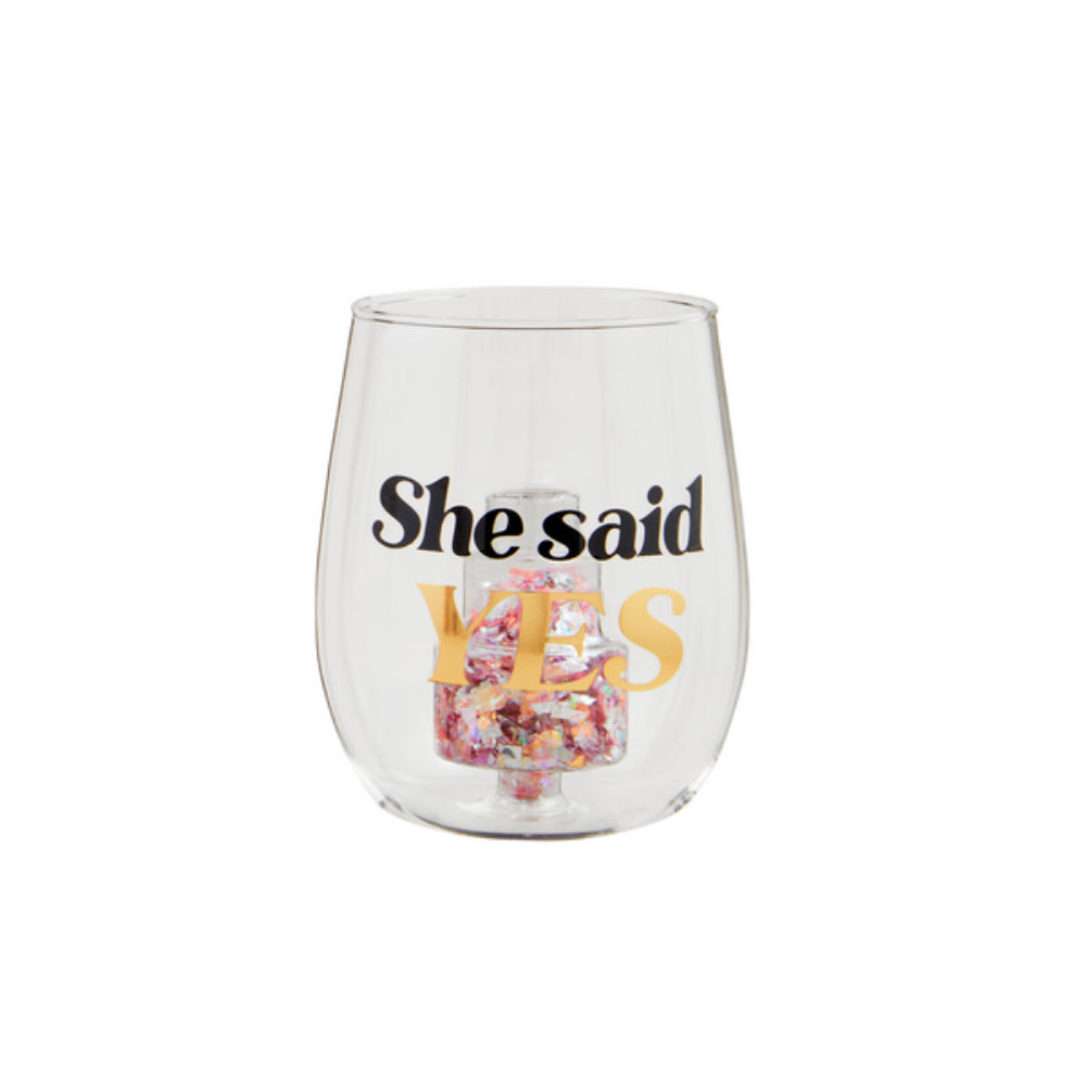 Mud Pie Wedding Wine Glass