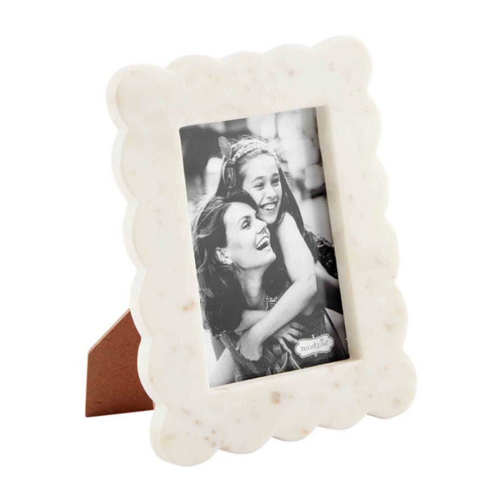 Mud Pie Scalloped Marble Frame