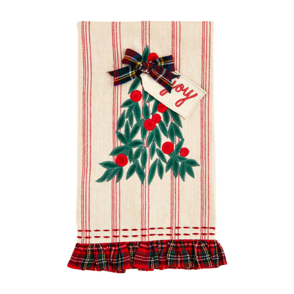 Mud Pie Christmas Applique Towel