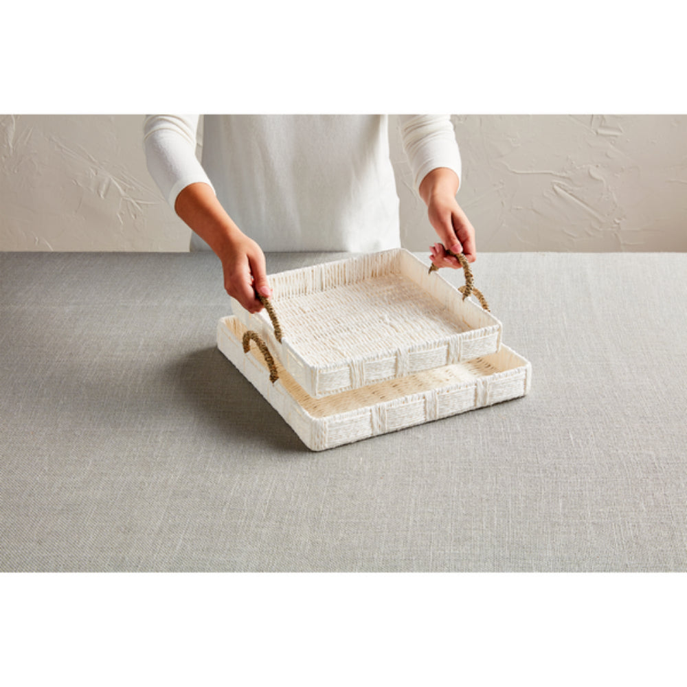 Mud Pie White House Nested Woven Trays