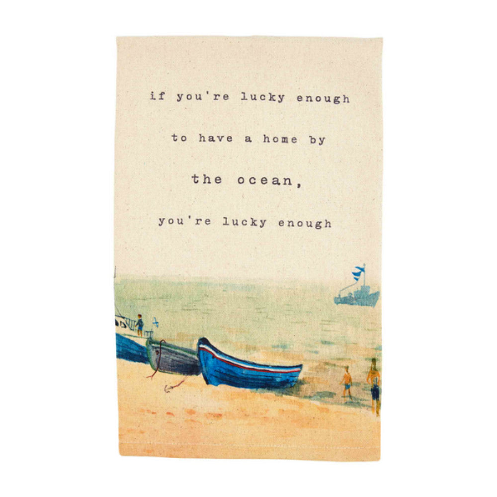Mud Pie Watercolor Beach Hand Towel