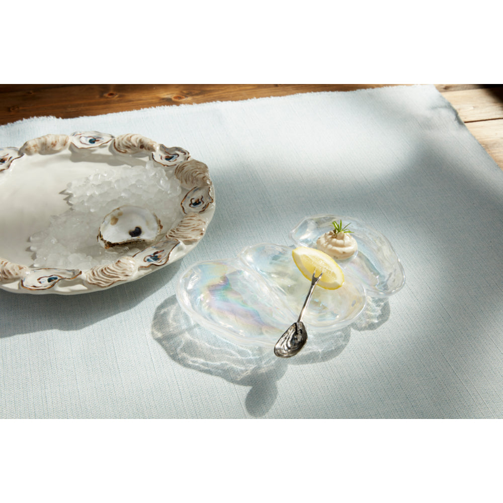 Mud Pie Glass Oyster Triple Dip Set