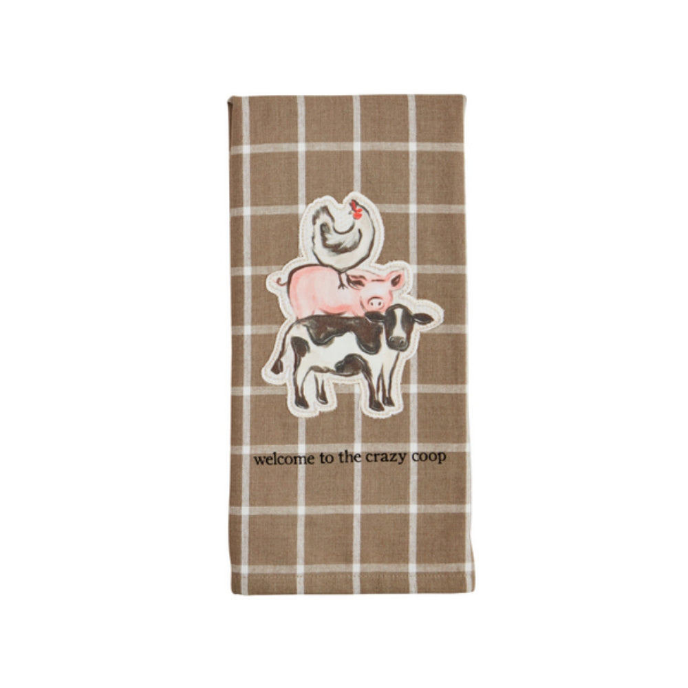 Mud Pie Farm Animal Patch Towel