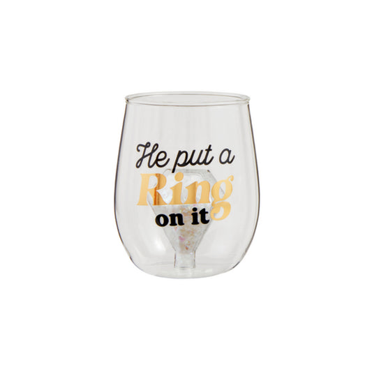 Mud Pie Wedding Wine Glass