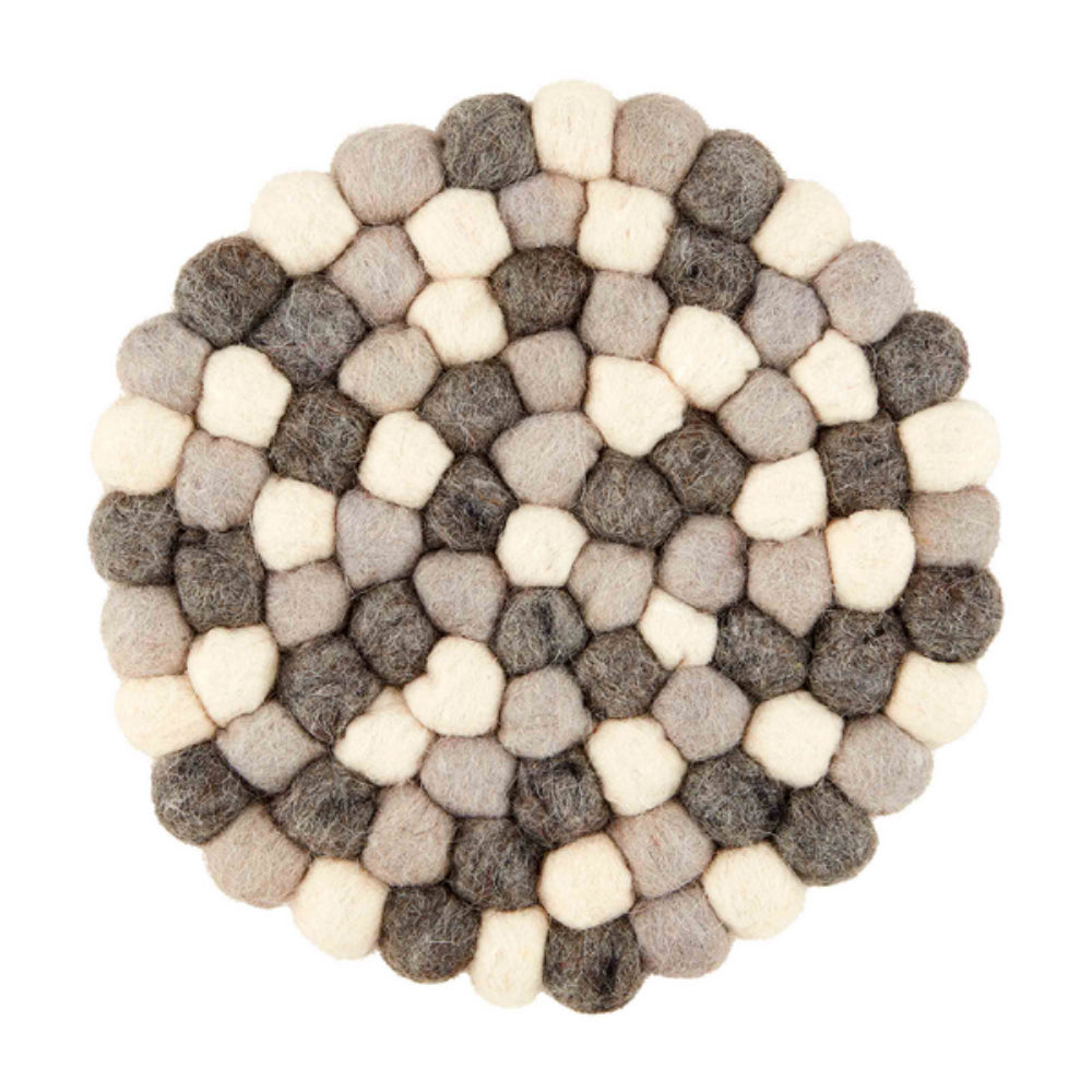 Mud Pie Tree Felted Pom Trivet - Thumbnail 2