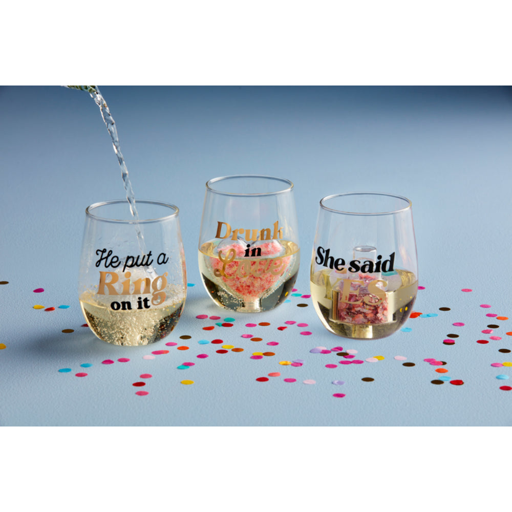 Mud Pie Wedding Wine Glass